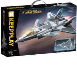 Qman Keepplay 22020 Chengdu J-20 Stealth Fighter vadászgép, repülőgép (QMAN22020)