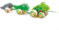 Hape Jucarie din lemn - Familia de broscute de tras (E0365A) - ookee
