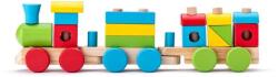 Woodyland Jucarie din lemn - Tren cu cuburi de stivuit (91846) - ookee