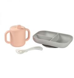 BÉABA Set de masa silicon cu cana Beaba Old Pink (B913527)