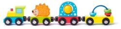 Woodyland Jucarie din lemn - Tren cu jucarii si un arici (93057) - ookee
