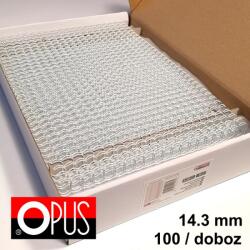 OPUS 14.3 mm (9/16'') fém spirál, fehér 100 db (3: 1''- 34 gyűrű) (FEMS14)