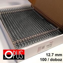 OPUS 12.7 mm (1/2'') fém spirál, fekete 100db (3: 1''- 34 gyűrű) (FEMSE12)