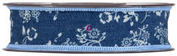 Decoration & Design Szalag farmer virágos textil 25mmx15m vízkék (PV2932P16)