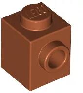 LEGO® 87087c68 - LEGO sötét narancssárga kocka 1 x 1 méretű oldalán 1 bütyökkel (87087c68)