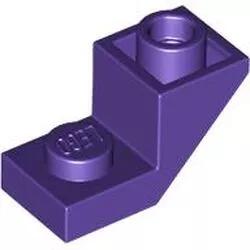 LEGO® 2310c89 - LEGO sötétlila inverz 45° lejtő 2 x 1 méretű, 2/3 méretű kivágással (2310c89)