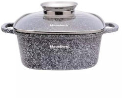 Klausberg Tava de copt/gatit tip roaster Klausberg KB 7528, 2.8 L, Capac din sticla, Finisaj marmura, Inductie, Gri (KB 7528)
