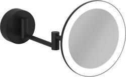 Kludi Vela R kozmetikai tükör 20.2x20.2 cm kerek világítással fekete 5899539W (5899539W)