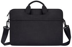 DEVIA JUSTYLE kézitáska álló LAPTOP/NOTEBOOK/TABLET (univerzális, textil, kézpánt, 15-16.2" méret) FEKETE GP-165952 (GP-165952)