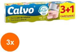 Calvo Set 3 x 4 Ton in Ulei de Masline Easy Flip Calvo, 65 g