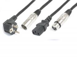 PD CONNEX CX10-15m DMX Jel&Táp Kombikábel (XLR + Schuko + IEC) (176749)