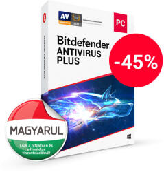 Bitdefender Antivirus Plus HUN 1 Eszköz 1 év online vírusirtó szoftver (AV01ZZCSN1201LEN)