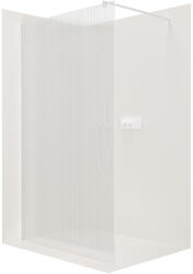 Cerano - Zuhanypadló Walk-in Onyx L/R - kerek rugóstag - fehér matt, barázdált üveg - 80x200 cm, CER-CER-8050BD302 (CER-CER-8050BD302)