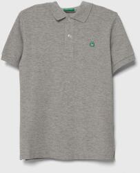 Benetton gyerek pamut póló szürke, sima - szürke 150 - answear - 9 490 Ft