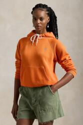Ralph Lauren felső piros, női, sima, kapucnis, 211943007 - narancssárga M