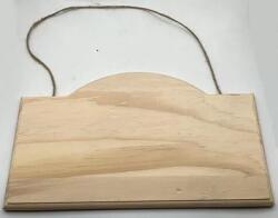  Fa tábla, akasztós dísz, íves 25x15cm
