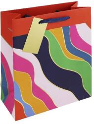 Eurowrap ajándéktasak (21, 5x25x10 cm) színes hullámos (5) (35507-3C)