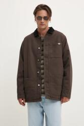 Dickies rövid kabát Duck High Pile Flce Line Chore Jacket férfi, barna, átmeneti, DK0A4XGA - barna XS