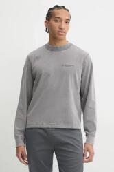 Abercrombie & Fitch pamut hosszúujjú szürke, sima, KI123-4080 - szürke XL