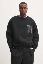 Purple Brand pamut melegítőfelső HWT FLEECE CREWNECK fekete, férfi, nyomott mintás, P402-HBWD125 - fekete XL