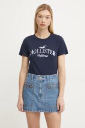 Hollister Co Hollister Co. pamut póló női, sötétkék, KI357-4017 - sötétkék XXS