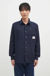 Barbour pamut ing Angelo Relaxed férfi, galléros, sötétkék, relaxed, MSH5521 - sötétkék L