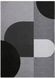  RENE Gray, szürke geometrikus retro mintás szőnyeg szennytaszító bevonattal