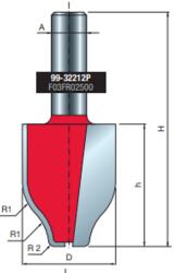 Freud 99-FR Pro felsőmaró plattolómaró D: 31, 8x41, 5; H: 79, 5; A: 12; R1: 2; R2: 16; Z: 2 (99-32212)
