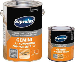 Supralux GEMINI 2 komponensű parkettalakk - "A+B" magasfényű ikercsomag, 750 ml