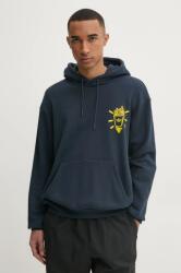 Adidas felső Q12 TS HOOD BU sötétkék, férfi, nyomott mintás, kapucnis, JN5694 - sötétkék M