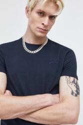 Superdry pamut póló sötétkék, férfi, sima - sötétkék XL