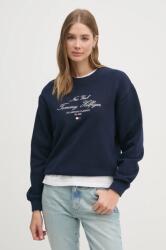 Tommy Hilfiger felső sötétkék, női, nyomott mintás, WW0WW43844 - sötétkék XL