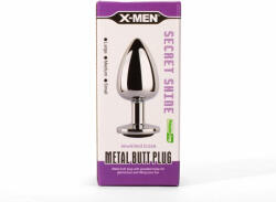 X-Men Secret Shine Metal Butt Plug Black M - erotikshop