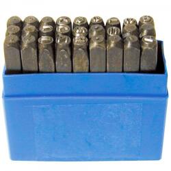 FEKU Set 26 poansoane litere 6 mm 50-55 HRC DIN 1451 (D16007)