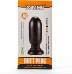 X-Men 7.87" Extra Girthy Butt Plug Black - erotikshop