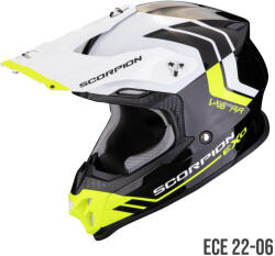Scorpion VX-16 Evo Air Fusion cross bukósisak, black-white-fluo (146-430-141)