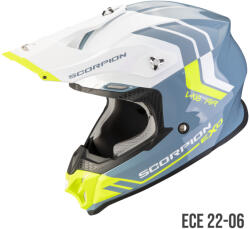 Scorpion VX-16 Evo Air Fusion cross bukósisak, grey-white-fluo (146-430-191)