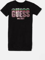 Guess gyerek pamutruha fekete, mini, egyenes, J5RK15 KAD74 - fekete 158-166