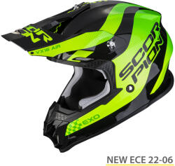 Scorpion VX-16 Air Soul cross bukósisak, black-green (46-376-69-04)