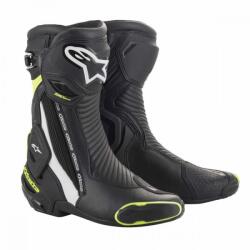 ALPINESTARS RACING SMX PLUS V2 motoroscsizma, FEKETE-FEHÉR-FLUO SÁRGA (2221019-125)