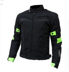  S - tech 4 season fekete - fluo motoros kabát, rövid (ST0710-001)