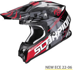 Scorpion VX-16 Air Rok cross bukósisak, black-red (146-191-24-02)