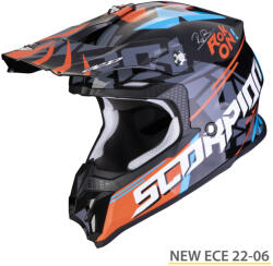 Scorpion VX-16 Air Rok cross bukósisak, black-orange (146-191-78-02)