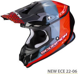 Scorpion VX-16 Air Gem cross bukósisak, Black-Red (46-201-24-06)