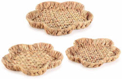 Decorer Set 3 tavi zambila apa 32.5x31.5x4 cm, 29.5x28.5x4 cm, 26.5x25.5x4 cm (A51.54.73) Tava