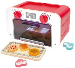 Hape Cuptor de jucarie din lemn pentru copii cu accesorii, sunete si lumini Hape (E3183A) Bucatarie copii