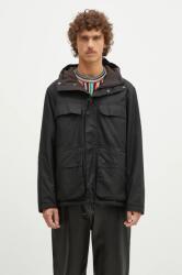 Barbour rövid kabát Re-Engineered Durham Wax Jacket férfi, fekete, átmeneti, oversize, MWX2332 - fekete M