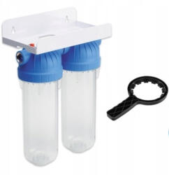 USTM Kétlépcsős szűrőház 10" hidegvízre 1/2" csatlakozás USTM FS2WFW12 (FS2WFW12)