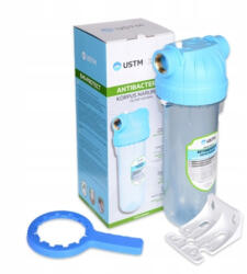 USTM Antibakteriális szűrőház 10" hidegvízre 3/4" csatlakozás komplett USTM WFW34EMIPROTECT (WFW34EMIPROTECTKPL)