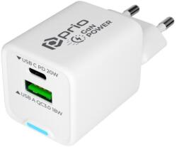 Prio USB-A / USB-C töltő / adapter, GaN, PD, 20 W (21932)